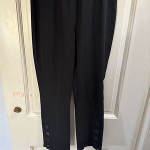 Cinq à Sept Black Trousers with Button Detail